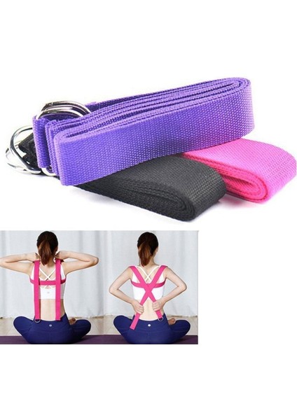 Yeşil Yoga Germe Kemeri Kalça Bantları Spor Esneklik Kemer 2'li 250 cm