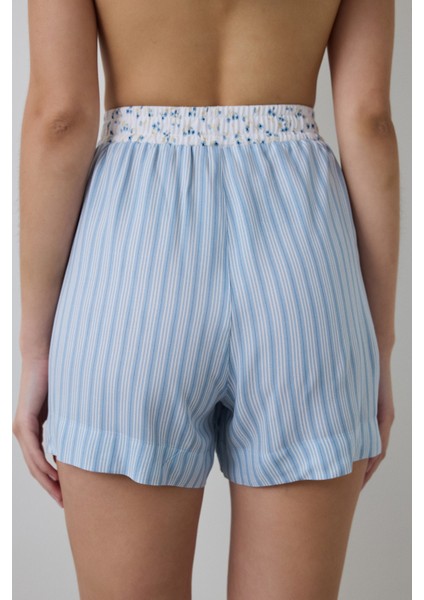 Açık Mavi Lilah Çizgili Şort Pijama Altı fiyatları