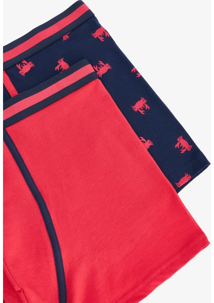 Erkek Pointed Red 3lü Çok Renkli Boxer Külot fırsatları