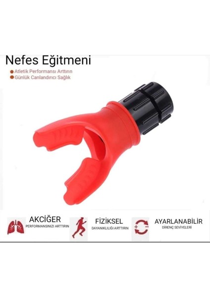 Kırmızı Nefes Egzersiz Aleti, Ayarlanabilir Solunum Güçlendirme Cihazı modelleri