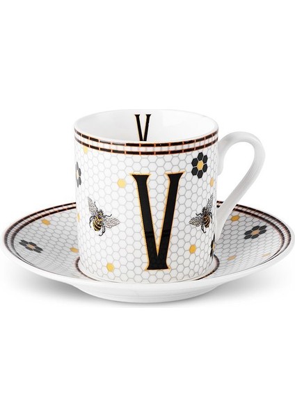 V Harfli Renkli Küçük Kahve Fincanı 80 Ml, Şık ve Sevimli Tasarım fırsatları