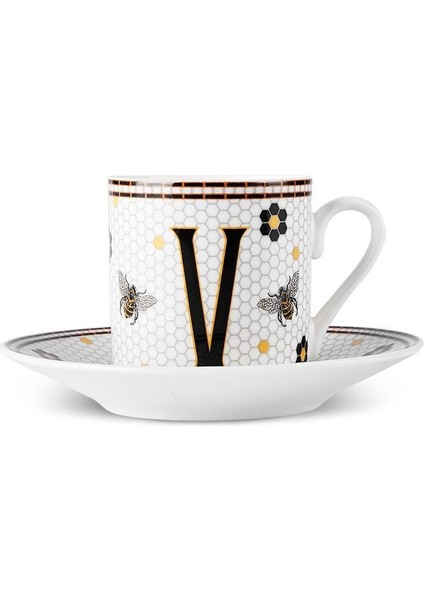 V Harfli Renkli Küçük Kahve Fincanı 80 Ml, Şık ve Sevimli Tasarım indirimleri