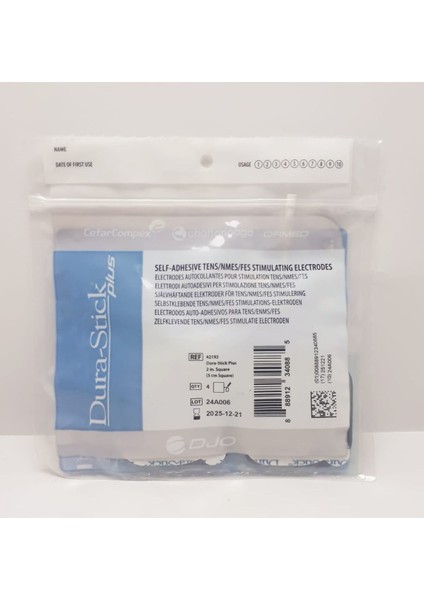 Yumuşak 5x5 cm Kablolu Soketli Tens Elektrod Pedi, Beyaz, Kullanıma Hazır fiyatları