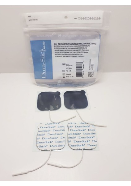 Yumuşak 5x5 cm Kablolu Soketli Tens Elektrod Pedi, Beyaz, Kullanıma Hazır modelleri