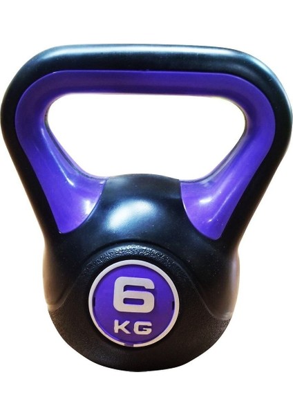 Mor Renkli 6 kg Dambıl ve Kettlebell Seti, Sağlıklı Egzersiz Için Ideal Seçenek