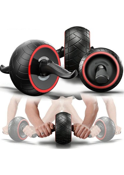 Geniş Karın Kası Tekerleği, Frenli Fitness Gövde Egzersizi, Spor Aleti Siyah fırsatları