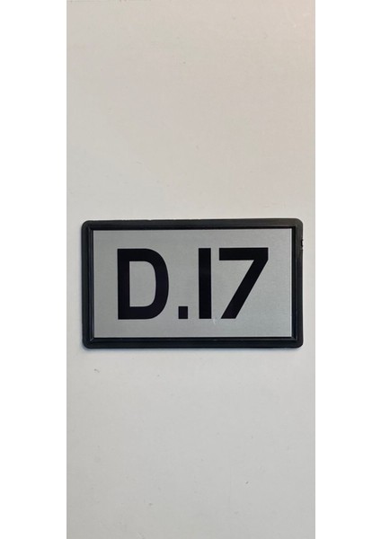 Alüminyum Kapı Numarası D.17, Yapışkanlı, Şık ve Dayanıklı Tasarım