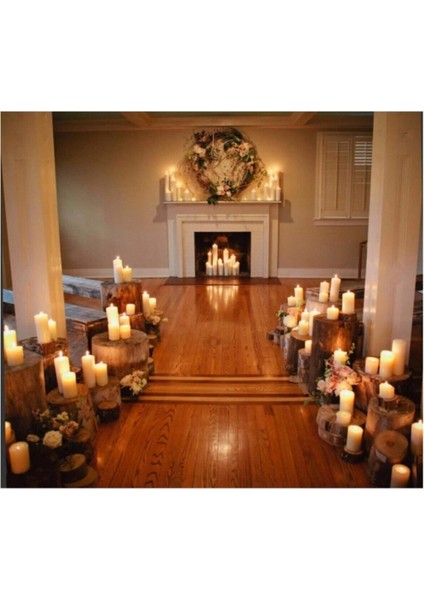 Hareketli Alev Görünümlü Üçlü LED Mum Seti, Şık Dekoratif Aydınlatma indirimleri