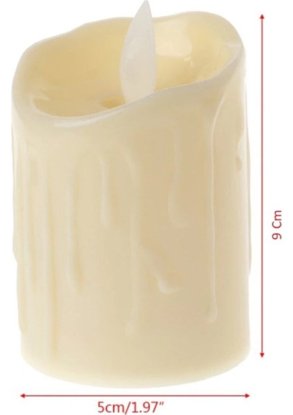 Hareketli Alev Görünümlü Üçlü LED Mum Seti, Şık Dekoratif Aydınlatma