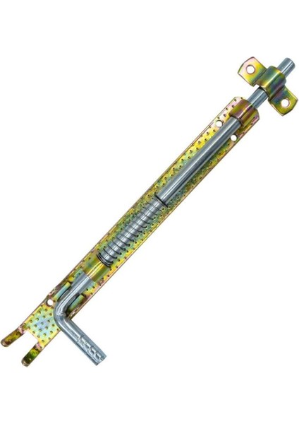 Yaylı Ferforje Demir Kapı Sürgüsü, 30 Cm, Dayanıklı ve Şık Tasarım