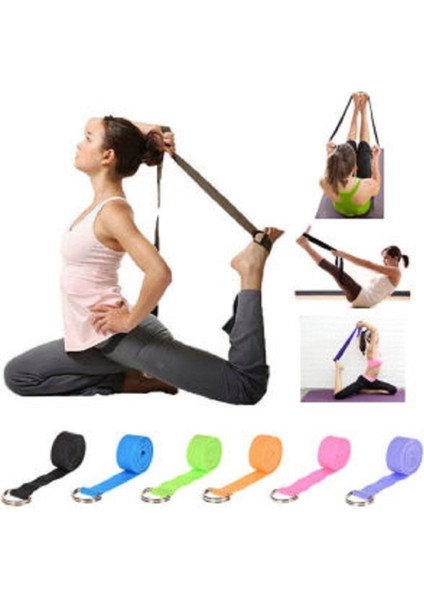 Ayarlanabilir Yoga Germe Kayışı, 350 Cm, Yeşil, Esneklik ve Konfor Için Mükemmel