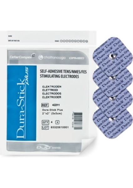 Mavi 5x5 cm Çıt Çıtlı Tens Elektrodu, 4'lü Paket modelleri