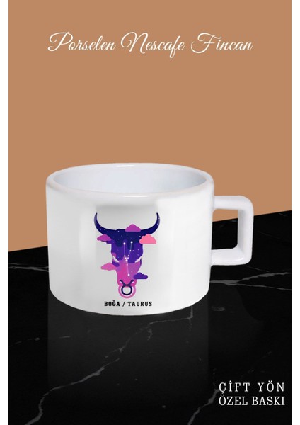 Mavi Beyaz Desenli Çift Yönlü Kahve Fincanı, Şık ve Dayanıklı Kupa