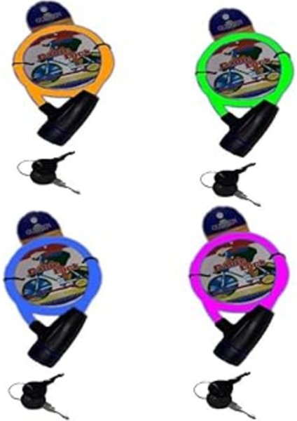 Çelik Bisiklet Kilidi, Renkli ve Dayanıklı, Güvenle Kullanım Sağlar.