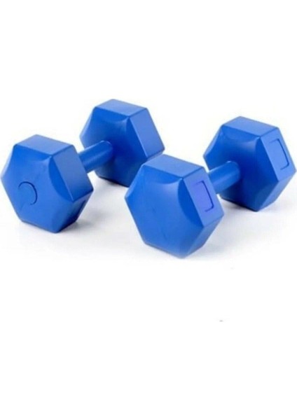 Mavi 8 kg Dambıl Seti, 2 Adet, Toplam 16 Kg, Spor ve Egzersiz Için Ideal