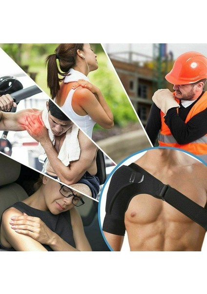 Yumuşak Jelli Egzersiz Omuzluk Sol Kol Siyah Konforlu Tasarım