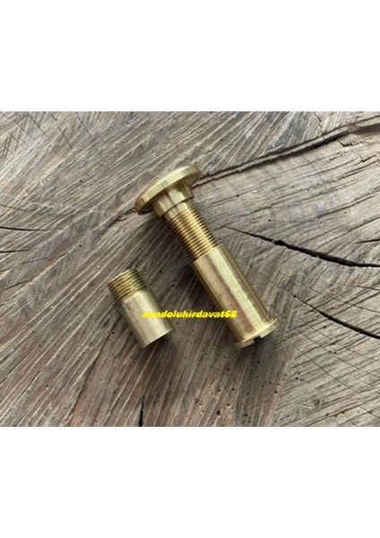 14MM Uzatmalı Pirinç Çelik Kapı Dübünü, Şık Sarı Renk, 8cm Uzunluk