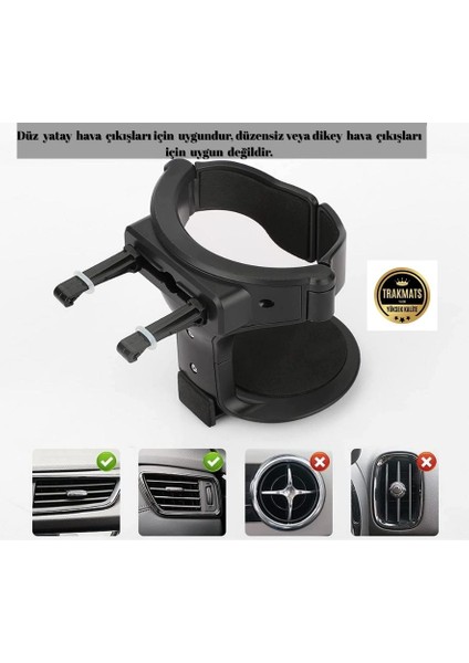 Hyundai IX35 2009-2010-2011-2012-2013-2014-2015 Ayarlanabilir Araç Bardak Tutucu – Abs Malzeme, Kaymaz Pedli, Havalandırma Klipsli, 93X73X86MM fırsatları