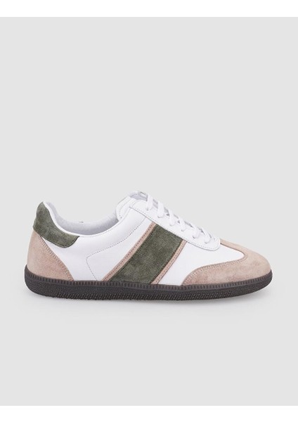 Beyaz-Haki Kadın Sneaker 124602R