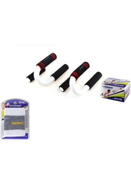 Bilek Ter Bandı ve Push-Up Şınav Barı Seti, Beyaz, Sağlam ve Kullanışlı