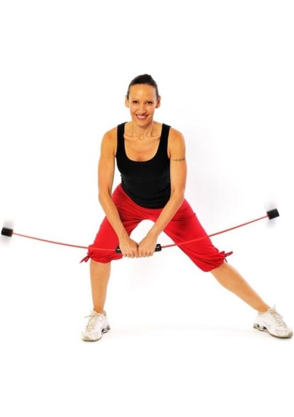 Kırmızı Flexy Bar Egzersiz Aleti, Kaydırmaz Tutacak, Fiberglass Dayanıklı Tasarım