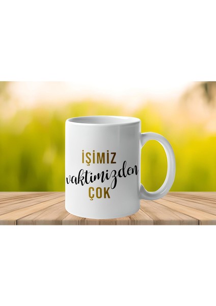 Beyaz Türk Kahve Fincanı, Yazılı ve Şık Tasarım, Kaliteli Porselen, Ideal Hediye Seçeneği