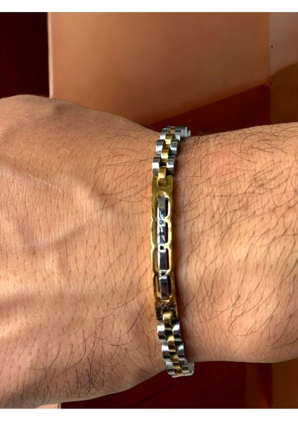 Paslanmaz Çelik Rolex Model Örgü Zincir Erkek Gümüş Gold Renk fırsatları