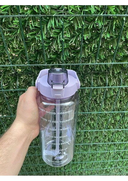 Şeffaf 2000 ml Motivasyon Matara Suluk, Bpa Içermez, Sağlıklı ve Şık Tasarım modelleri