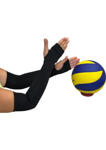 Siyah Spor Voleybol Kolluğu, Likralı, Rahat ve Şık Tasarım, Çiftli Paket fiyatları