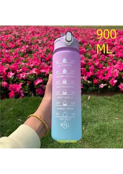 Çok Renkli 900 ml Tritan Spor Su Şişesi, Sağlıklı ve Şık Suluk