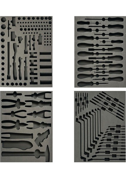 4 Parça Arabaya Uygun Boş Sünger Takım, Temizlik Için Ideal Set