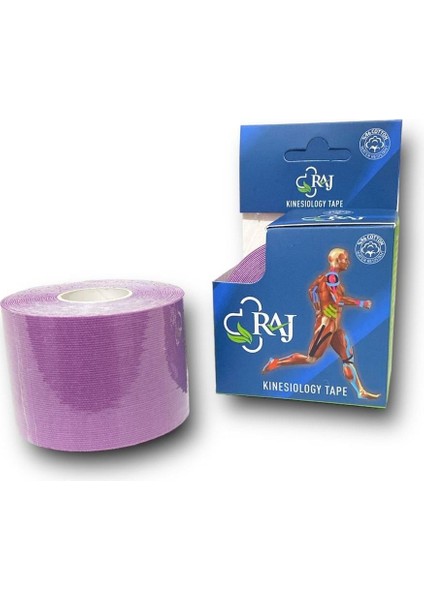 Mor ve Lila Renkli Esnek Sporcu Bandı, 5m x 5cm, Rahat ve Dayanıklı Kullanım Sağlar fırsatları
