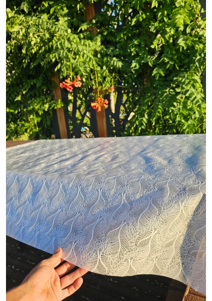 Hasır Lüx Pvc Kaplamalı Silinebilir Masa Örtüsü Su Geçirmez Lüks Muşamba Sofra Bezi Dantel Desenli indirimleri