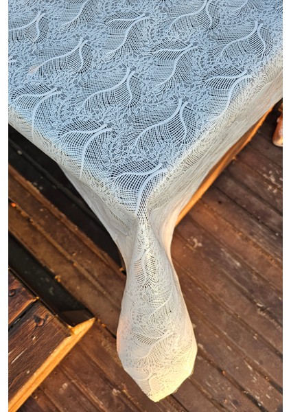 Hasır Lüx Pvc Kaplamalı Silinebilir Masa Örtüsü Su Geçirmez Lüks Muşamba Sofra Bezi Dantel Desenli