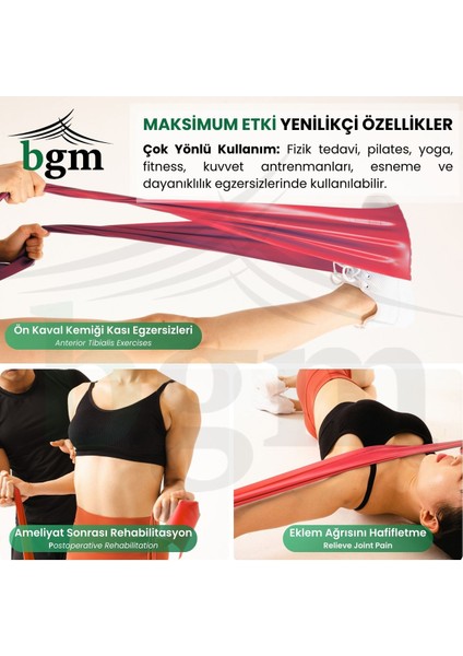 Kırmızı Direnç Lastiği, Egzersiz ve Güç Çalışmalarınız Için Ideal Spor Ekipmanı indirimleri