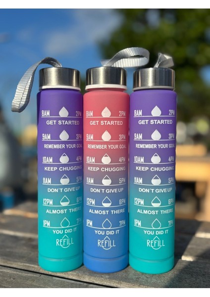3’lü 500 ml Renkli Spor Su Matarası Seti, Dayanıklı ve Şık Tasarım
