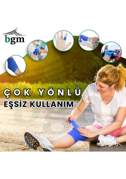 Elastik Kendinden Yapışkanlı Bandaj 10CM x 4.5m Mavi Sporcu ve Günlük Kullanım indirimleri