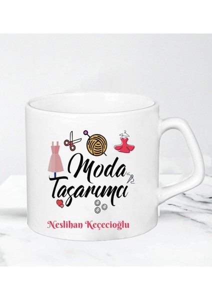 Şık Beyaz Fincan, Moda Tasarımcılarına Özel, Zarif ve Şık Tasarım