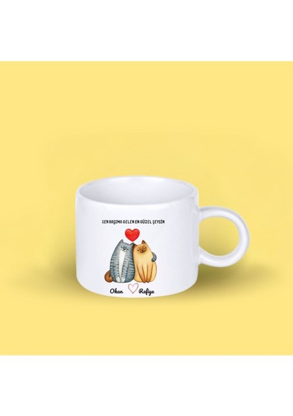 Sevgiliye Özel Tasarımlı Sıcak Kahve Fincanı, Beyaz Renkli, Şık ve Anlamlı Tasarım fiyatları
