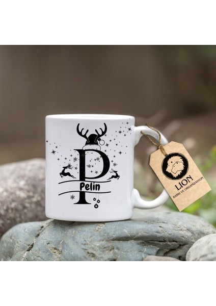 Kişiye Özel Yeni Yıl Temalı Beyaz Kupa ile Sevinci Paylaşın