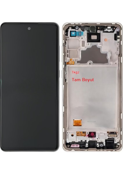 - Samsung Galaxy A72 - SM-A725 Uyumlu LCD Ekran Dokunmatik Service - Pack - Full Çıtalı Beyaz fiyatları