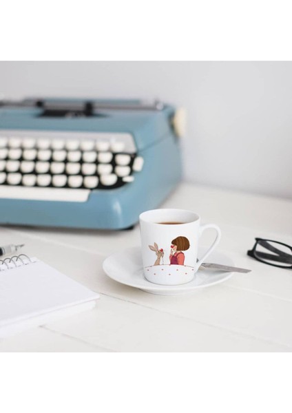 Gri Vintage Türk Kahvesi Fincanı, Dostluk ve Kardeşlik Temalı Şık Tasarım fiyatları