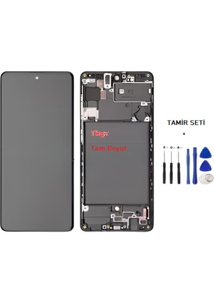 - Samsung Galaxy A71 - SM-A715 Uyumlu LCD Ekran Dokunmatik Service - Pack - Full Çıtalı + Montaj Seti fiyatları