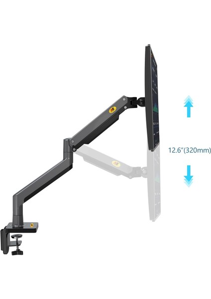 Nb G45 Gas Spring Monitör Kol Aparatı 27-40'' Ekran 2-12KG Taşıma Ayarlanabilir Ergonomik Kol Vesa