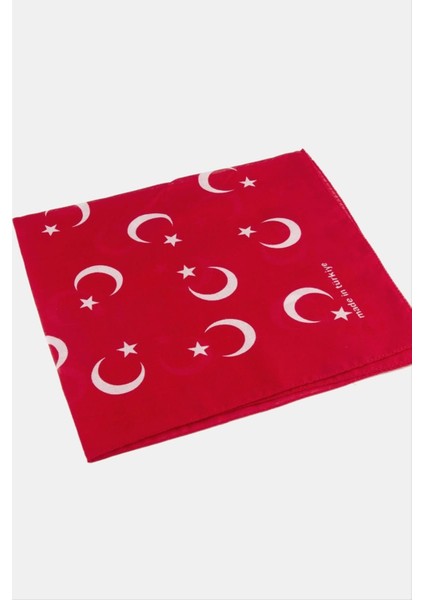 Ay Yıldız Desenli Bandana 50*50