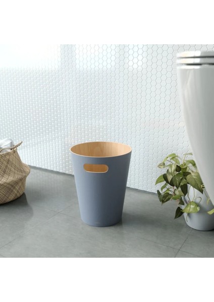 Woodrow Çöp Kovası 2 Galon (7,5 L) Kapasiteli Gri Mavi