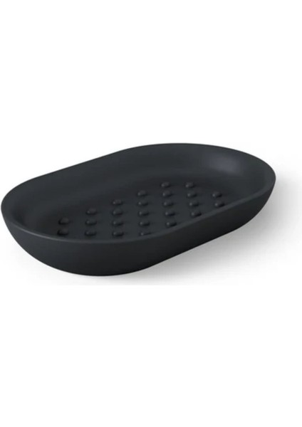 Junip Oval Sabunluk Siyah Renk 14X8 cm