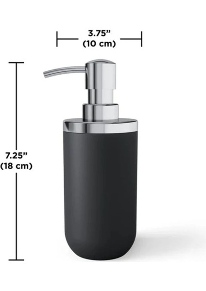 Sıvı Sabunluk Krom/siyah Renk 380 ml
