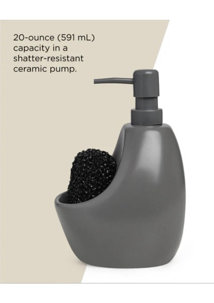 Joey Sıvı Sabunluk ve Fırçalık Kömür Rengi 591 ml