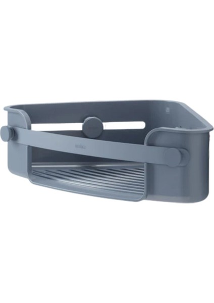 Flex Yapışkanlı Köşe Şampuanlığı Gri Mavi 30.5x23x8.6 cm